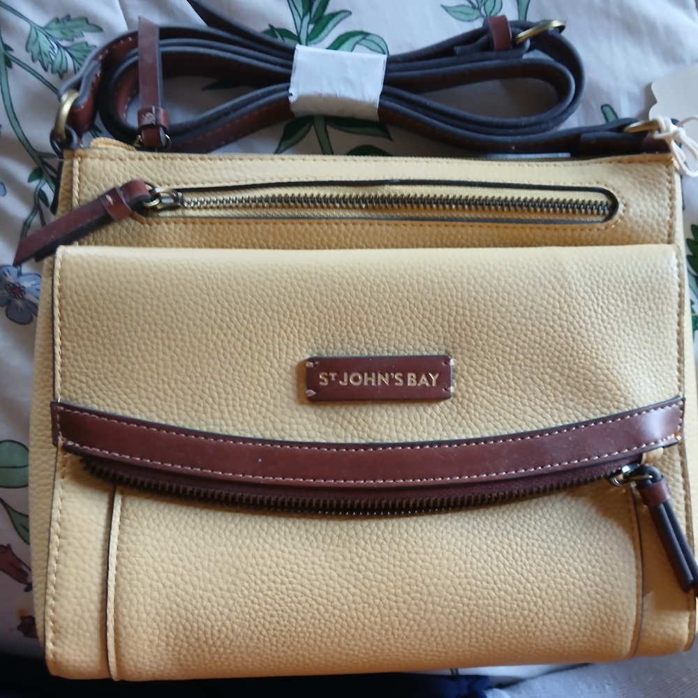 St. John's Bay Yellow and Brown Women's Bag